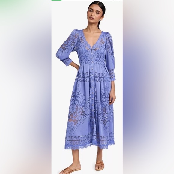 NWT Free People Dresses Free People Shadow Dance Midi Dress ! NO SLIP! - Picture 2 of 6